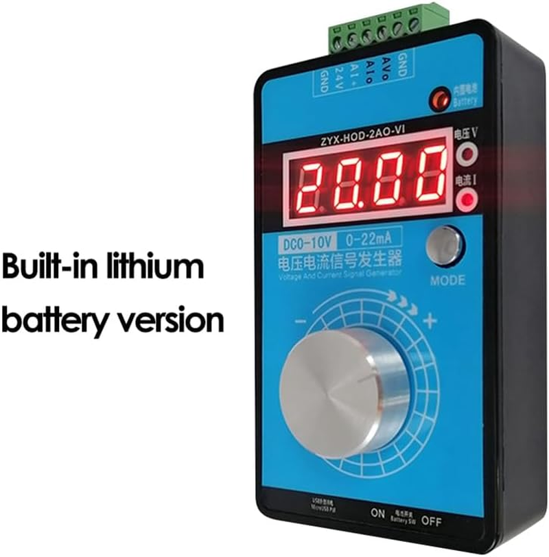 Aribrnten 0-5V-10V 0-20MA/4-20MA Signal Generator Adjustable Current Voltage Analog Signal Sources Output 24V(With Battery) image number 2
