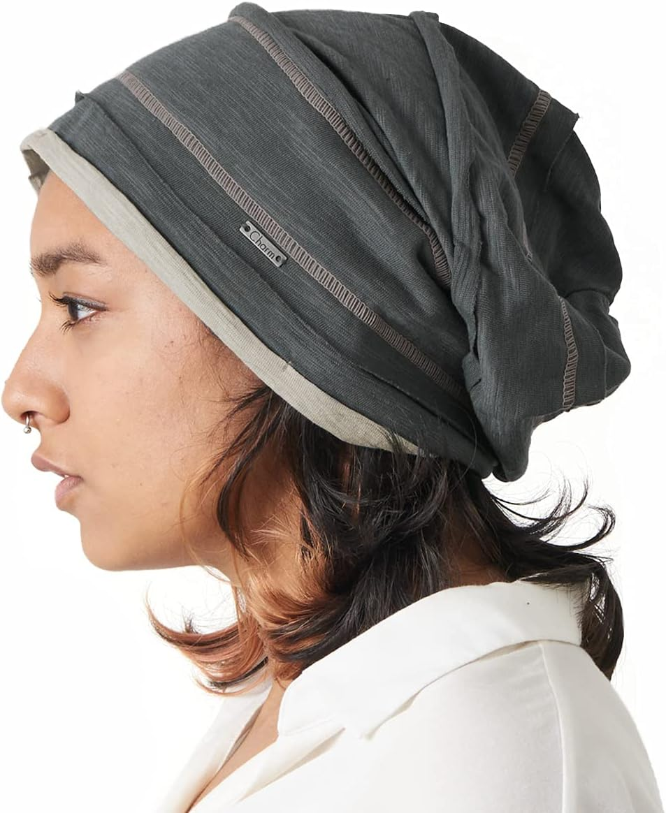 CHARM Slouchy Cotton Summer Beanie Hat - Mens Soft Lightweight Knit Womens Baggy Slouch