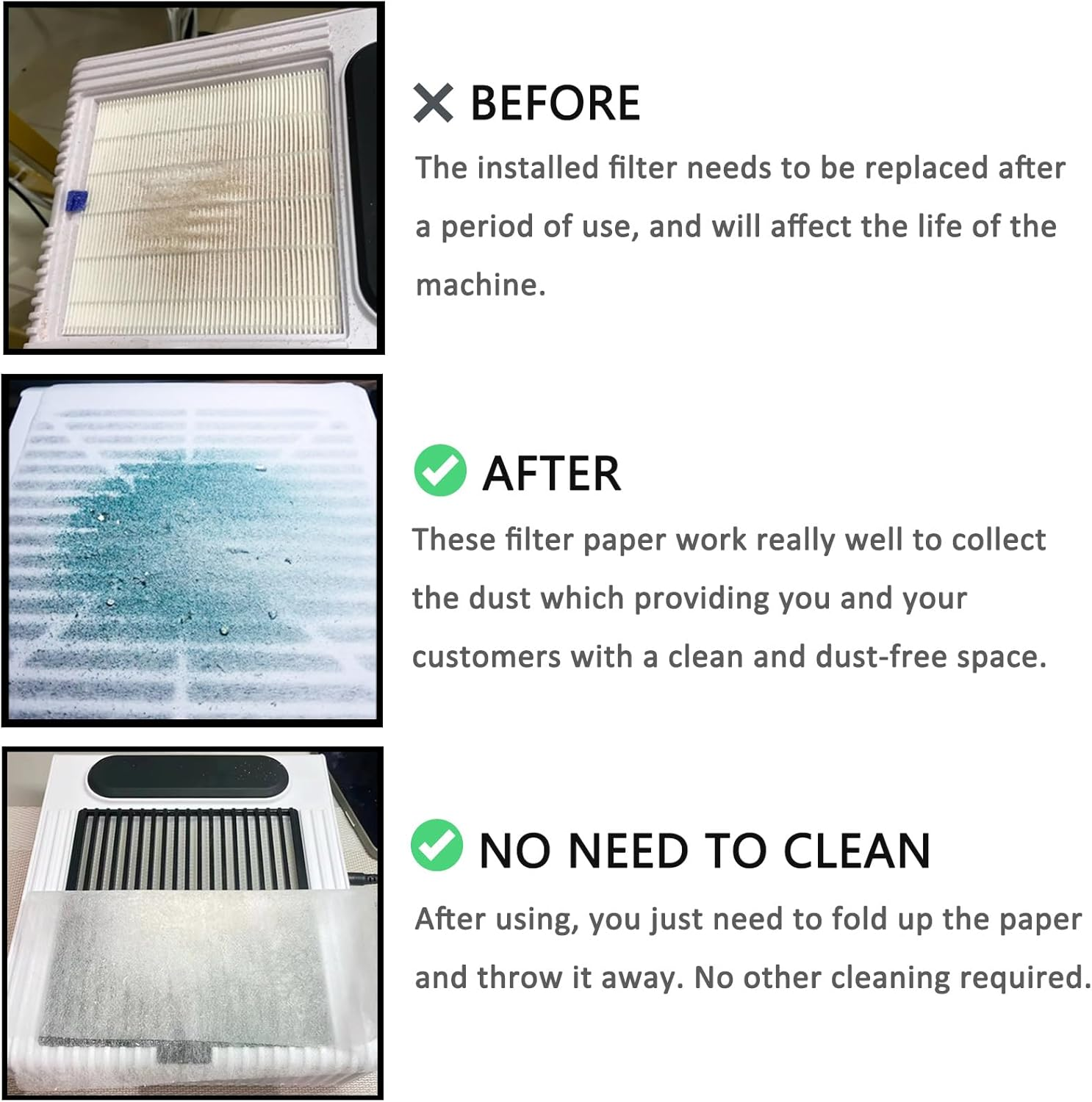 200 Sheets Nail Dust Collector Filter Paper Disposable Nail Dust Filters for Most of Nail Dust Collector Machine Nail Vacuum Dust Collector for Nail Salon Nail Spa Nail Tech Nail Supplies Accessories - Blue image number 3