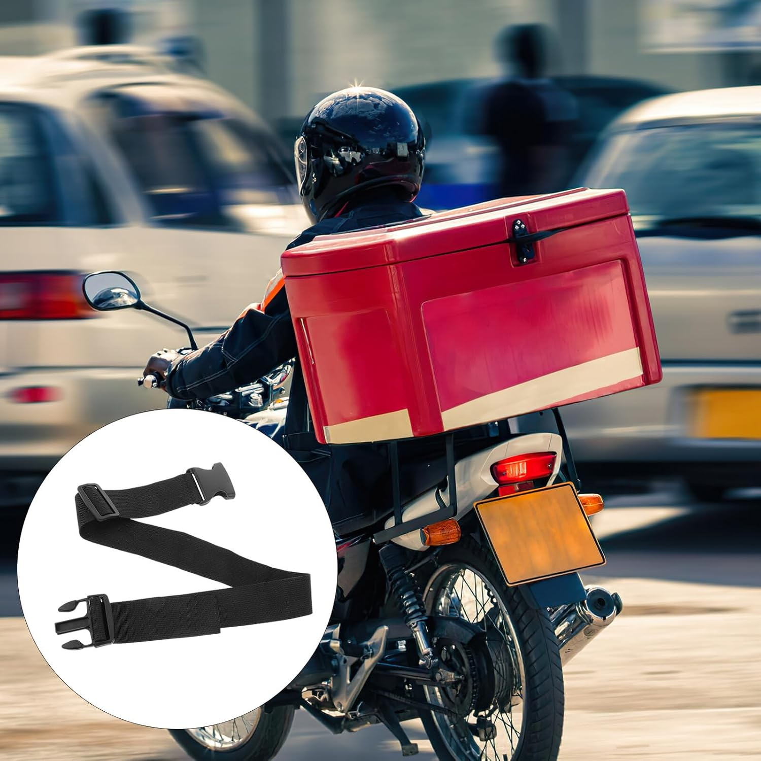 Sosoport Heavy Duty Nylon Strap Tie-Down Belt Bag Adjustable Straps and Clips for Luggage Buckles for Backpack Travel Belt Use image number 4