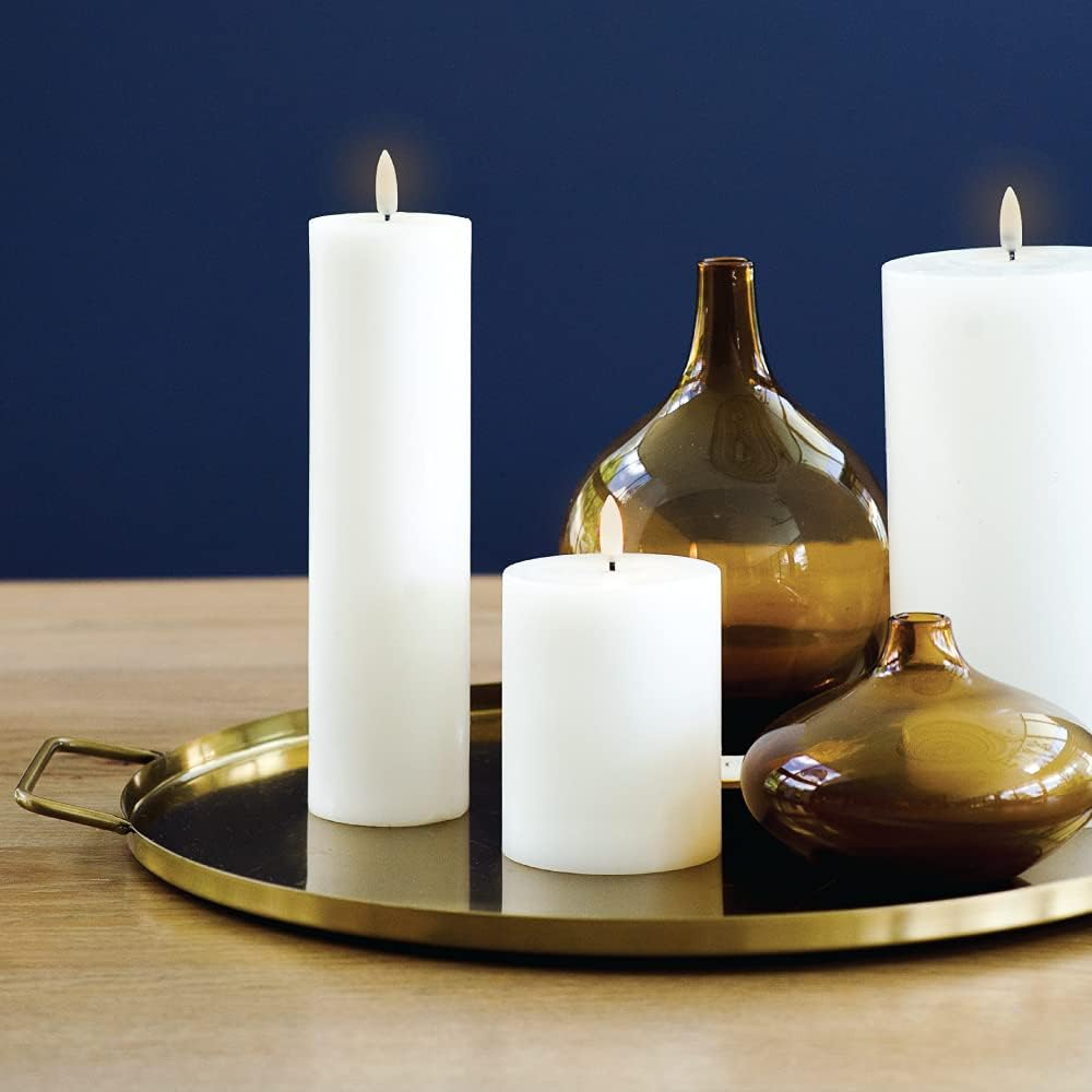 Piffany Copenhagen Uyuni Lighting Mini Set of 2 LED Taper Candles 1.3 X 13.8 Cm Plastic White - 6 Hour Timer Function - No Fire Hazard, No Soot Formation and No Odour image number 1