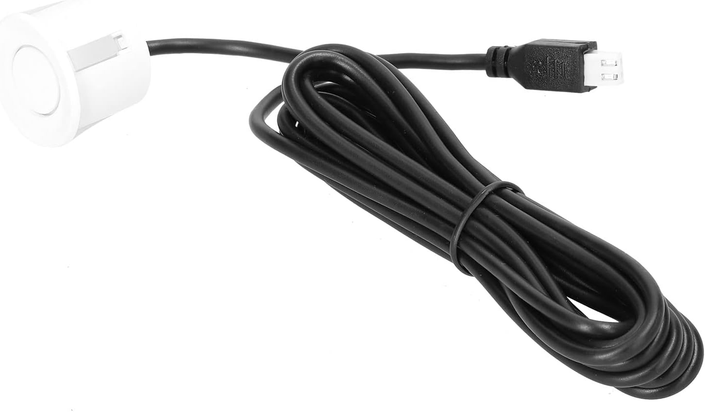 Weytoll Car Parking Sensor Rear Reversing Radars System with 8 Parking Sensors Distance Detection LCD Distance Display Sound Warning Buzzer White