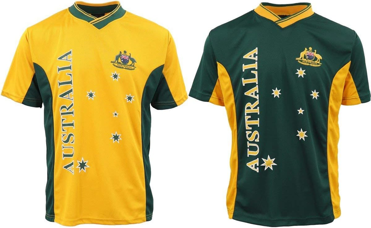 Adults Men'S Sports Soccer Rugby Jersy T Shirt Australia Day Polo Souvenir
