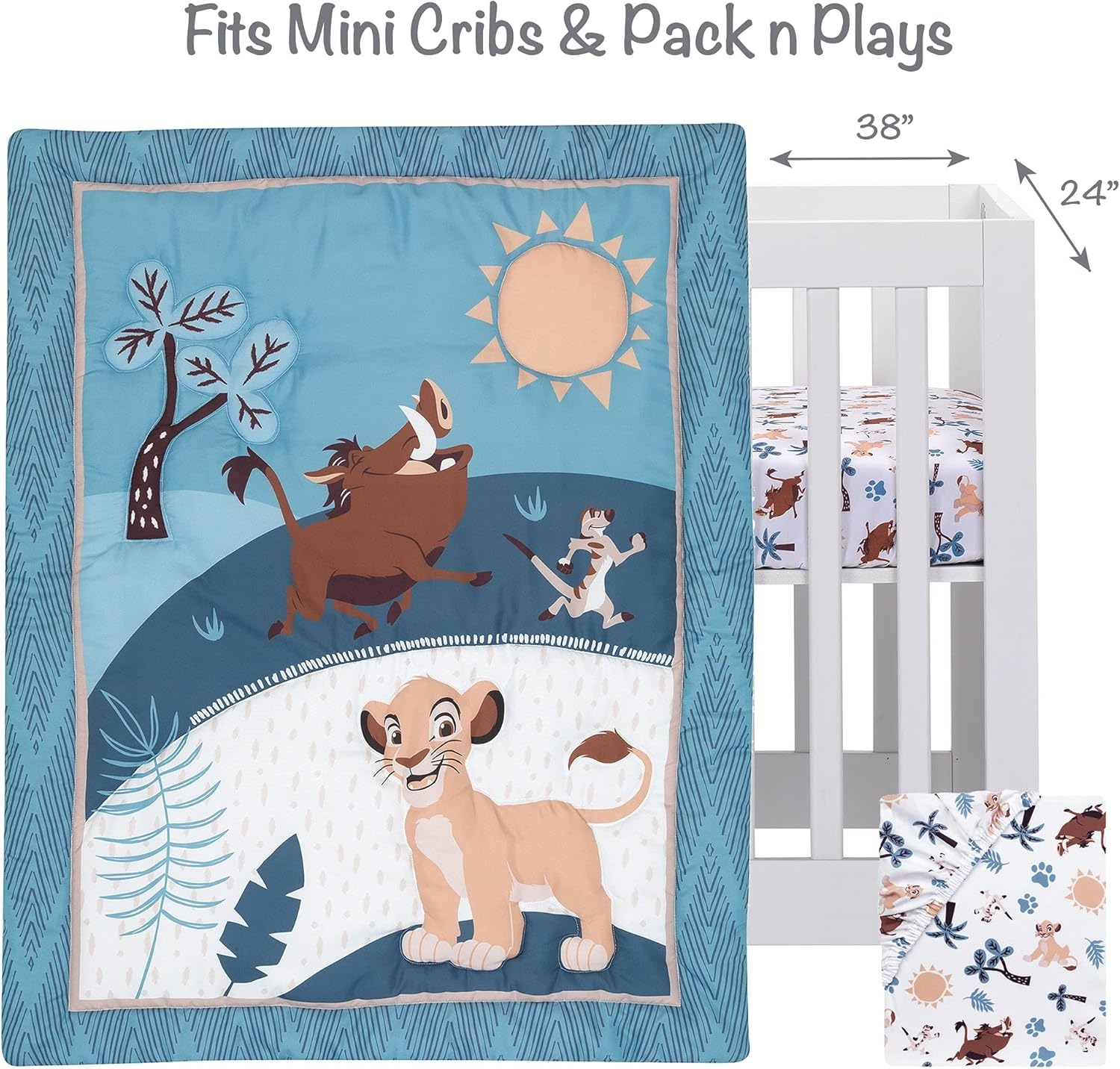 Lion King Adventure 3-Piece Mini Crib Bedding Set image number 6