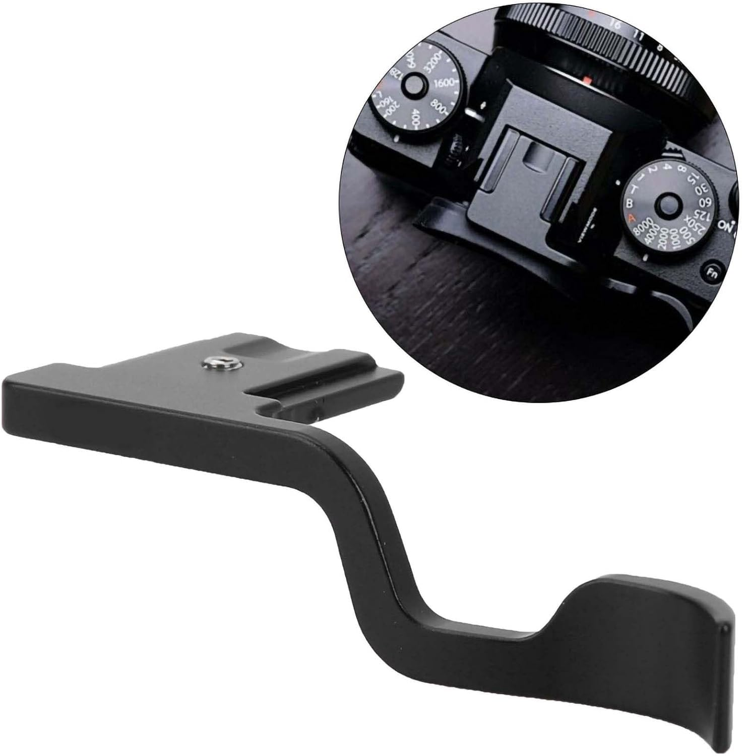Thumb Grip, Aluminum Alloy Thumb up Hand Grip for Fuji XT30 Camera Accessories (Black) image number 2