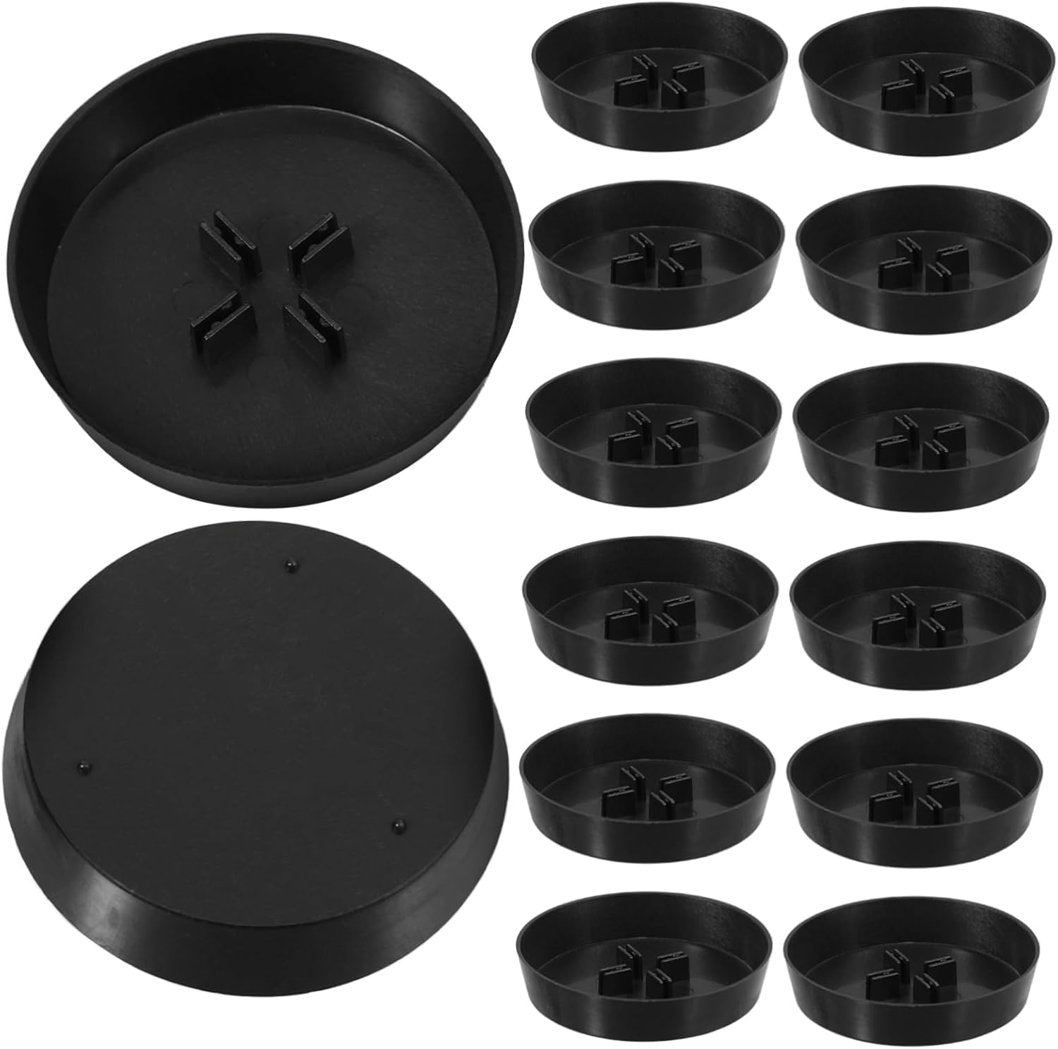 Anneome 48Pcs Mini Christmas Tree Base Tray for Christmas Themed Party Storage for Tree for Table Decorations