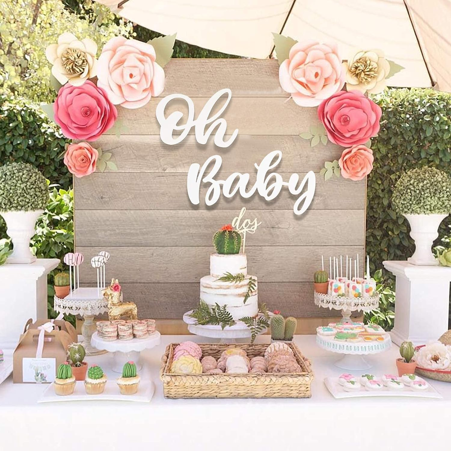 White Oh Baby Sign image number 3