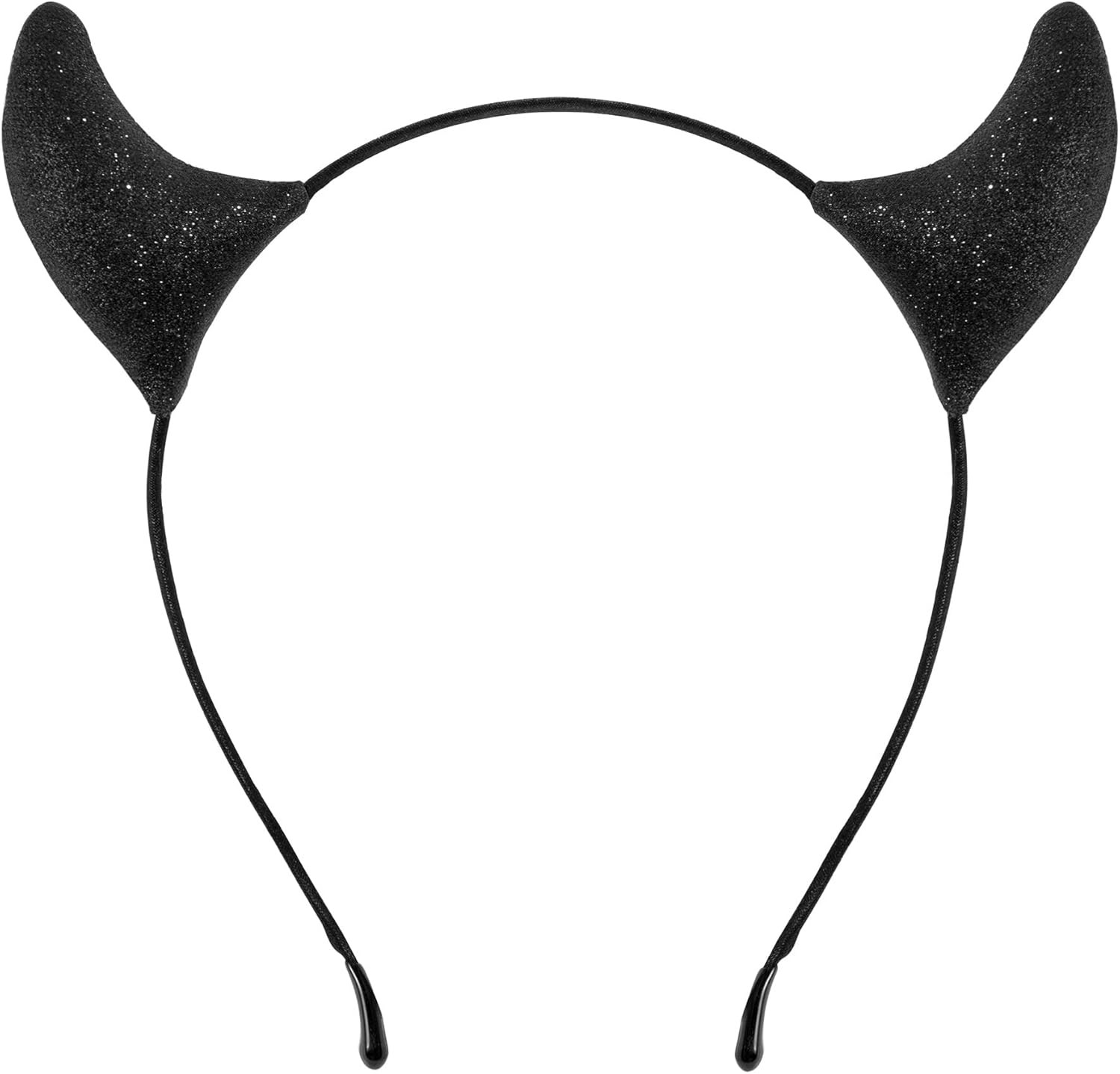 Glitter Devil Horns Headband - HKFUON Sparkly Halloween Devil Ears Headband Cute Sexy Hair Band Decorative Hoop Accessories
