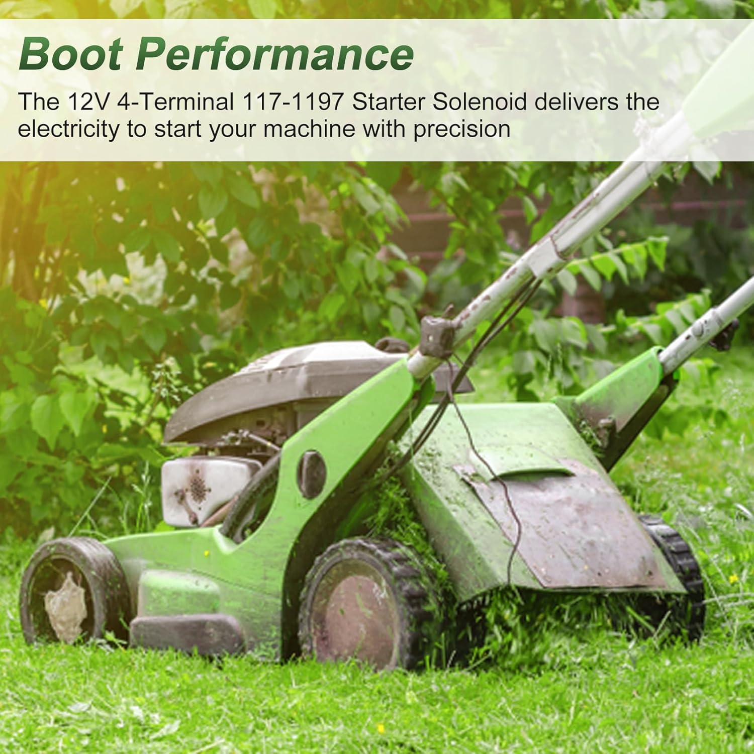 117-1197 Starter Solenoid Compatible with Toro Timecutter Ss5000 Z4200 Ss4225 Ss4235 Zero Turn Lawn Mower Parts 12V 4 Terminal DC image number 5