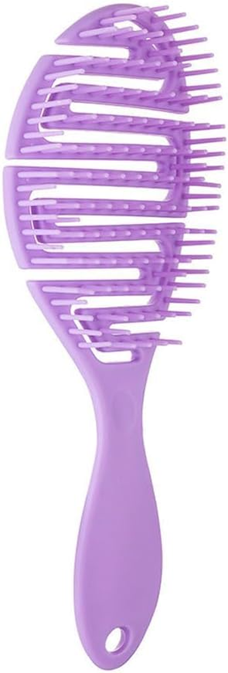 Organic Hair Brush without Pulling for Women Men Children Dry & Wet Detangler Brush for Curls Long Short or Straight Hair Scalp Massage Brush Professional (Purple) image number 2