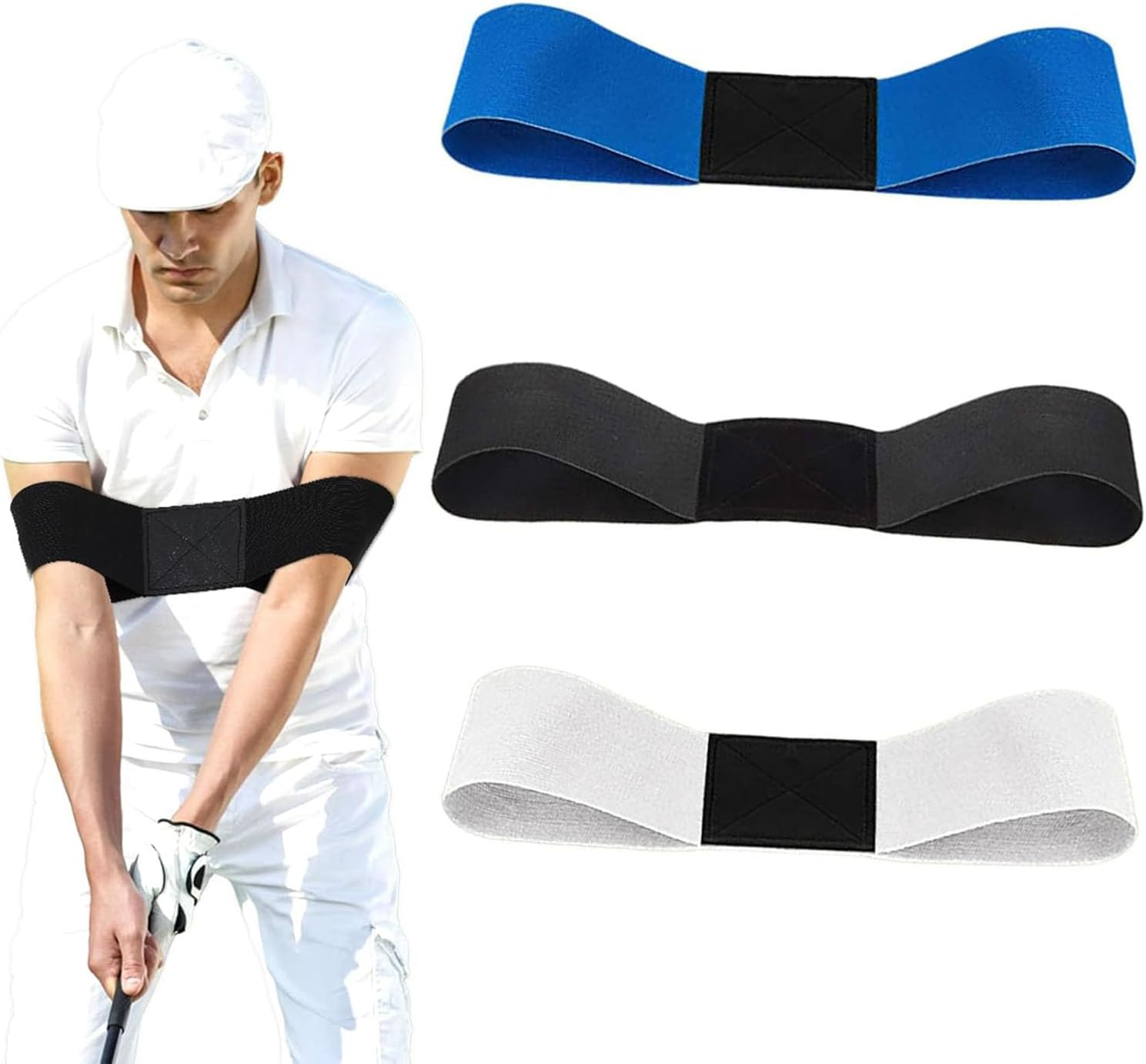 Mtxorvix Adjustable Golf Swing Trainer Arm Band - Elastic Posture Corrector for Beginners & Pros, Lightweight Swing Path Aid with Instant Feedback, Golf Training Equipment for Muscle Memory & Accuracy image number 2