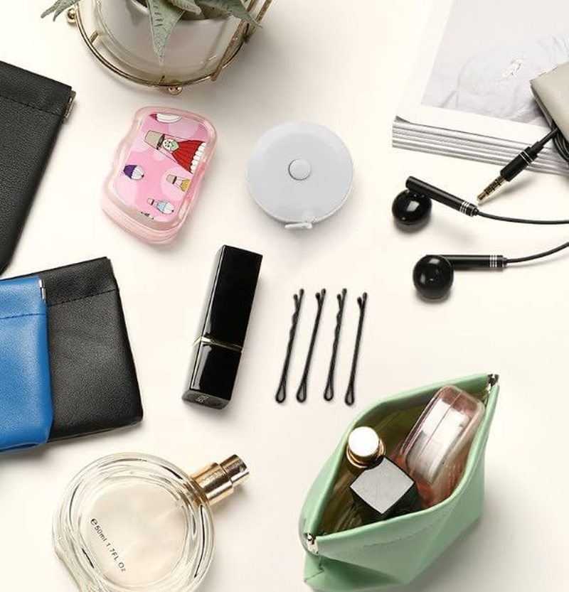 Pouchic - Personalized Snap Closure Leather Organizer Pouch, Pouchic No Zipper Self-Closing Pocket Cosmetic Bag, Pouchic Snap Closure Pouches, Portable Pocket Cosmetic Bag (H,Large) image number 4