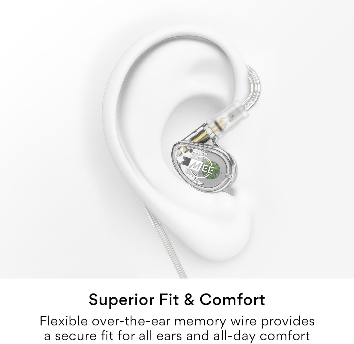 MEE Professional MX1 PRO Advanced Dynamic Driver Musician'S in Ear Monitor Headphones with Balanced Sound; Noise Isolating Earbuds Earphones W/Memory Wire, Optional Customization & Detachable Cables image number 3