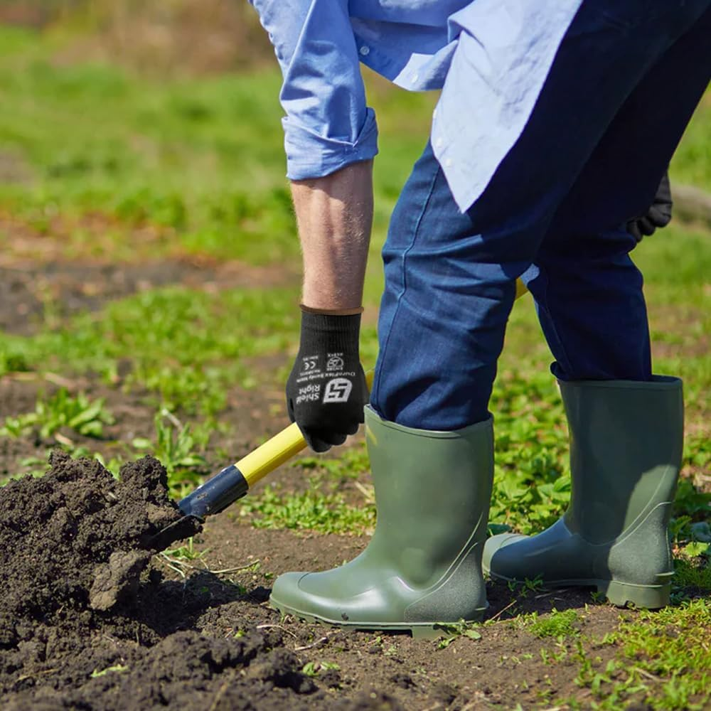 Duraflex Sandy Nitrile Work Gloves,13 Gauge Black Nylon,12 Pairs, Heavy Duty Grip, Comfort Fit, Protective & Durable, Breathable & Cool, Machine Washable image number 4