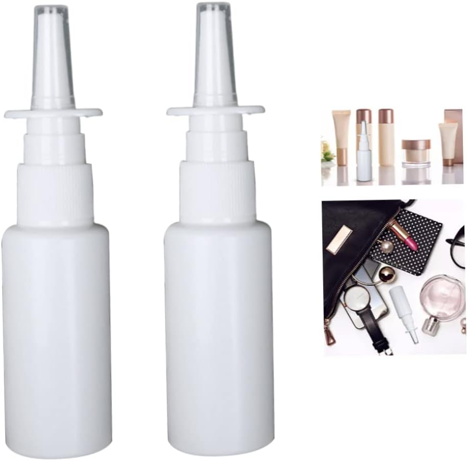 Nasal Spray Bottles 30Ml Empty Plastic Refillable Mist Nose Sprayer Bottle Container 2PCS Sports Equipment image number 4