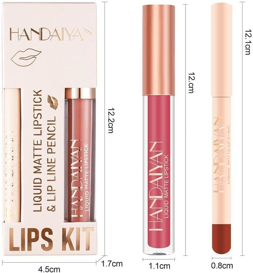 Matte Nude Brown Lipliner Pencil Lipsticks 12 Colors Tool Kit Lip Red Makeup F0J1 Lipgloss Non-Sticky Velvet Sexy Waterp image number 2