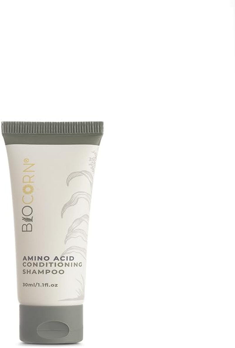 BIO CORN Travel Size Shampoo and Conditioner 2 in 1, Hotel Toiletries Bulk (200 Pack, 1.1Oz/30Ml) ，Degradable Tube -Cornstarch Material image number 2