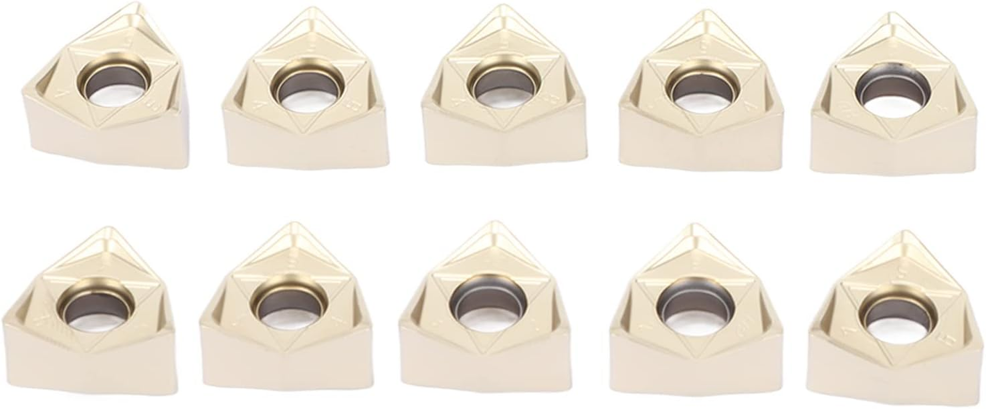 10 Pcs Indexable Carbide Inserts Silver Coated Lathe Turning Blades Wear High Precise Insert Cutter image number 2