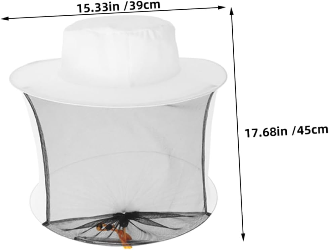 Milisten 2Pcs Beekeeping Hat with Breathable Mesh Veil Net Lightweight Portable Bee Keeper Head Cover for Outdoor Gardening Fishing Camping Fit Protection image number 5