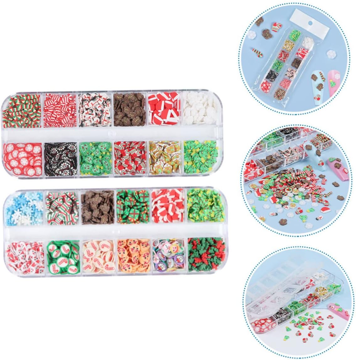 FRCOLOR Chic Christmas Style Nail Decors for Xmas Xmas Themed Manicure for Party Women image number 7