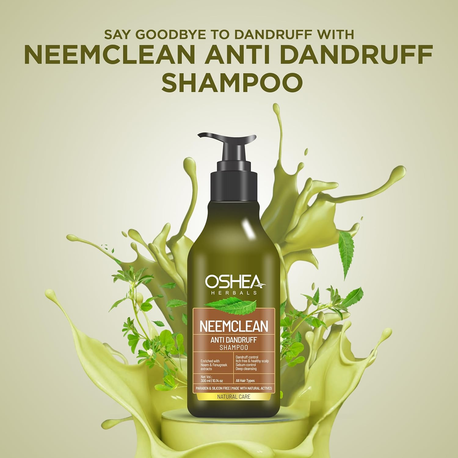 Oshea Herbals Neemclean anti Dandruff Shampoo-300Ml image number 6