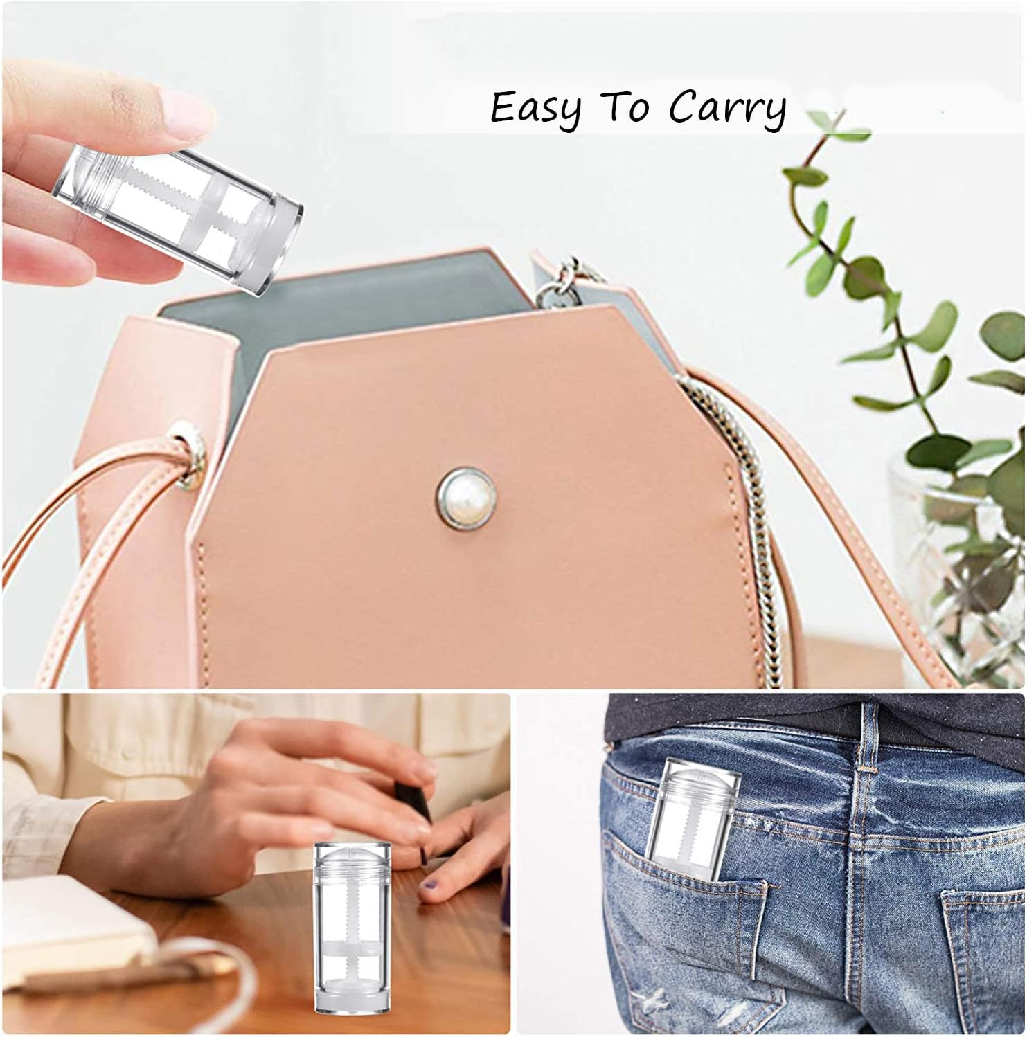 15Ml Twist-Up Deodorant Containers Clear Empty Plastic Reusable round Shape Bottom Filling Deodorant Tubes for DIY Travel (6Pcs) image number 2