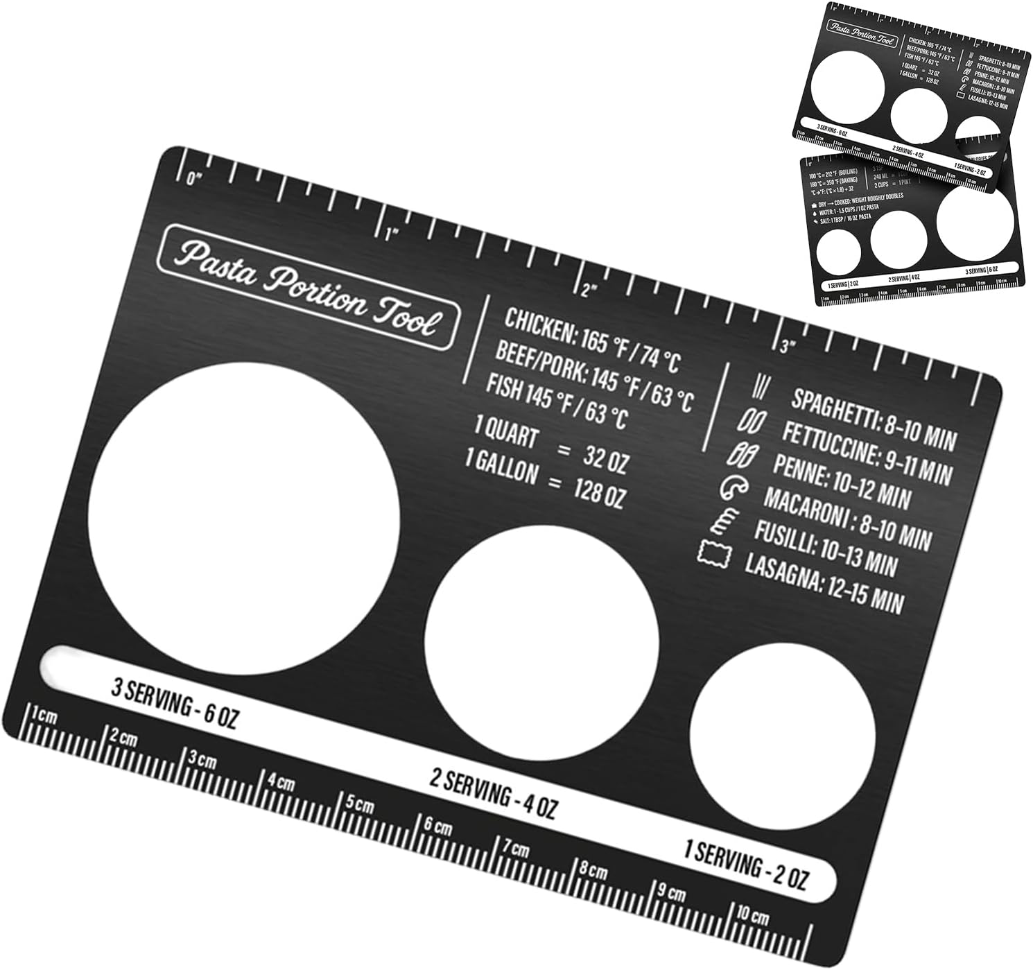 Gungtj Pasta Measuring Tool | Kitchen Noodle Measure Ruler,Pasta Portion Measure Tool - for Meal Prep Restaurant Home Travel Farmhouse Cafe Cooking image number 4