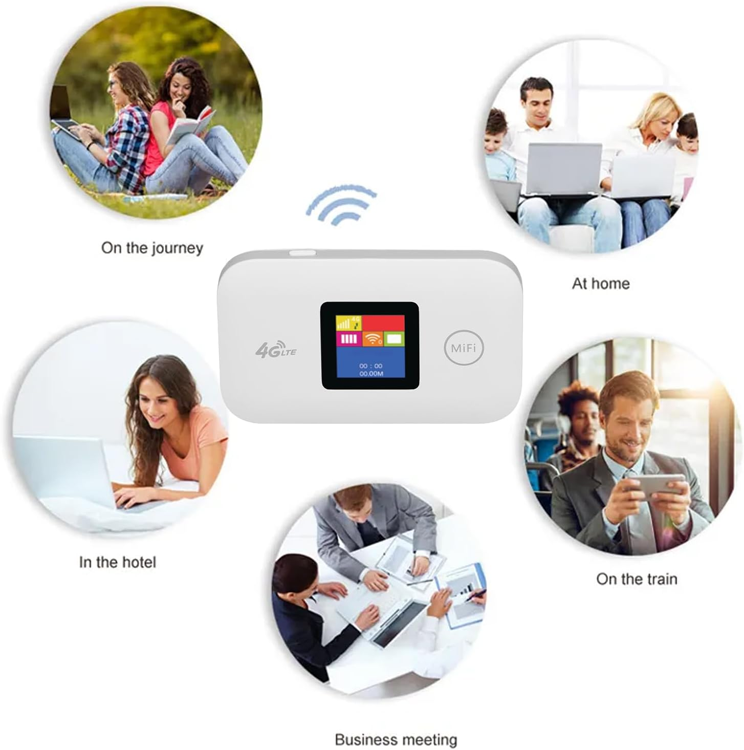 4G Portable Wifi USB Modem, 150Mbps Unlocked Mobile, Wifi Hotspot with SIM Card Slot, 2100Mah Long Lasting, Rechargeable Battery Wireless Wifi Router, Support 10 Users image number 3