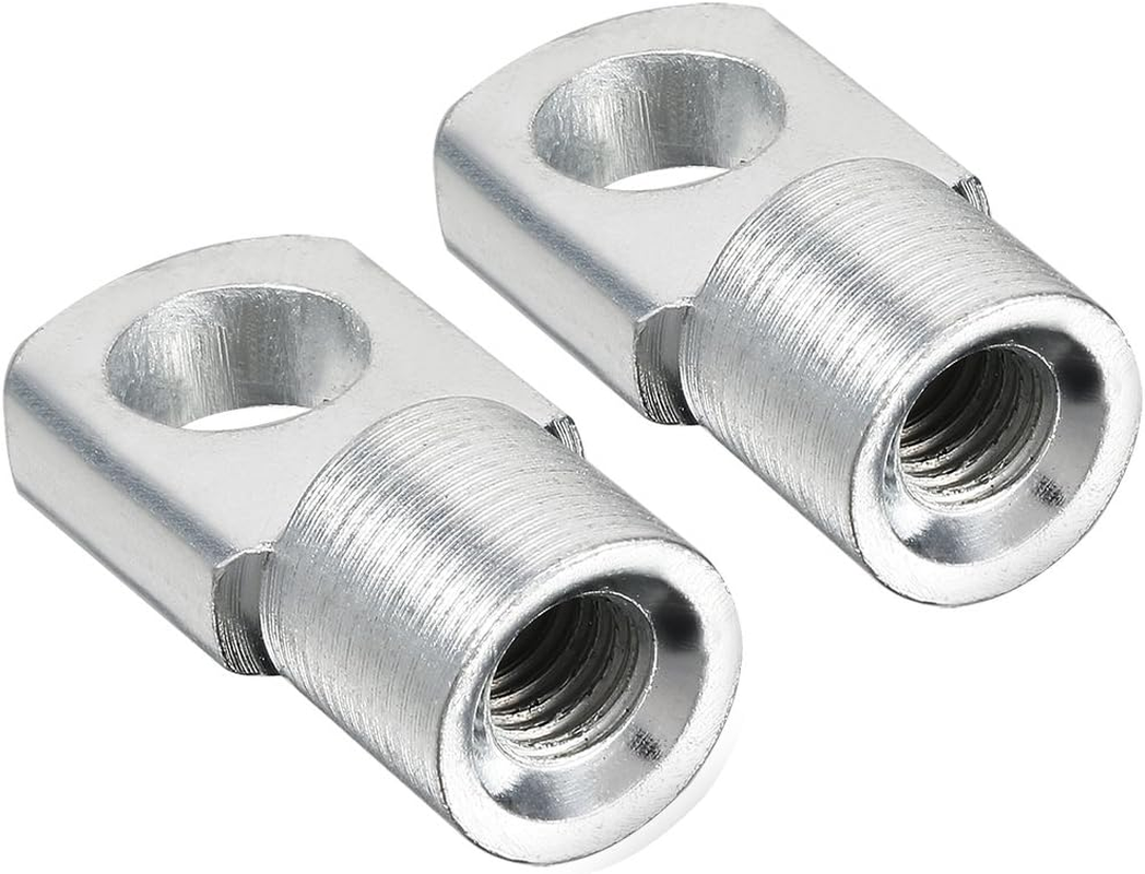 Uxcell Gas Spring End Fitting M8 Female Thread 8Mm Hole Dia A3 Steel Silver Tone 2Pcs image number 2