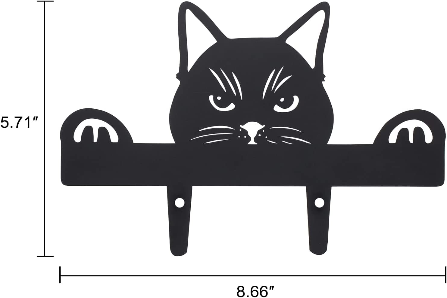 Metal Black Cat Yard Art Statue, Outdoor Garden Lawn Ornament Silhouette Decor, Gifts for Cat Lovers image number 3