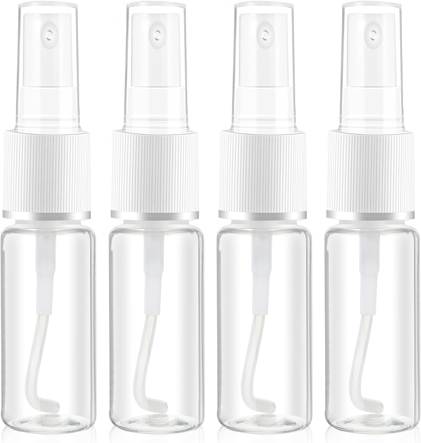 IANFAN Pack of 4 Transparent Spray Bottles, 20 Ml Spray Bottles, Small for Filling, Fine Mist Spray Bottle, Empty, Portable Perfume Atomiser, Travel Atomiser for Water, Alcohol, Perfumes image number 6