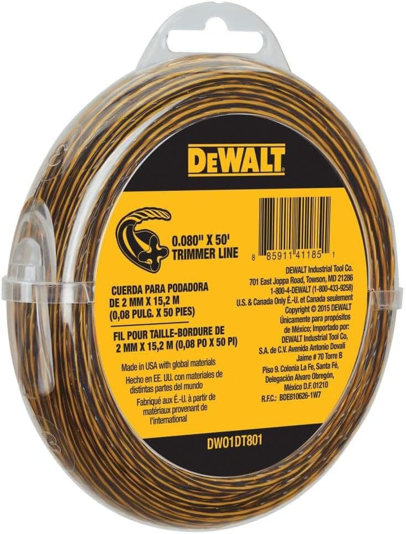 DEWALT DWO1DT801 String Trimmer Line, 50-Feet by 0.080-Inch image number 1