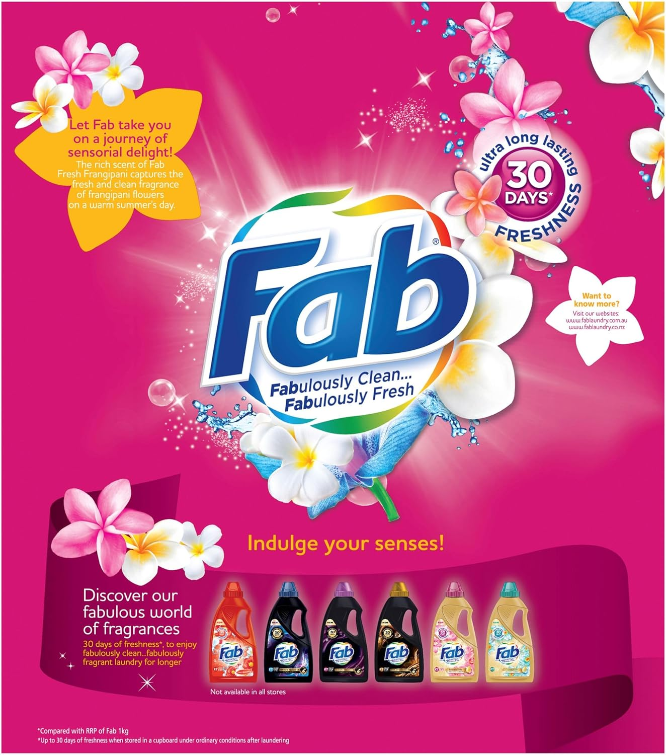 Fab Fresh Frangipani Laundry Powder Detergent 4Kg image number 2