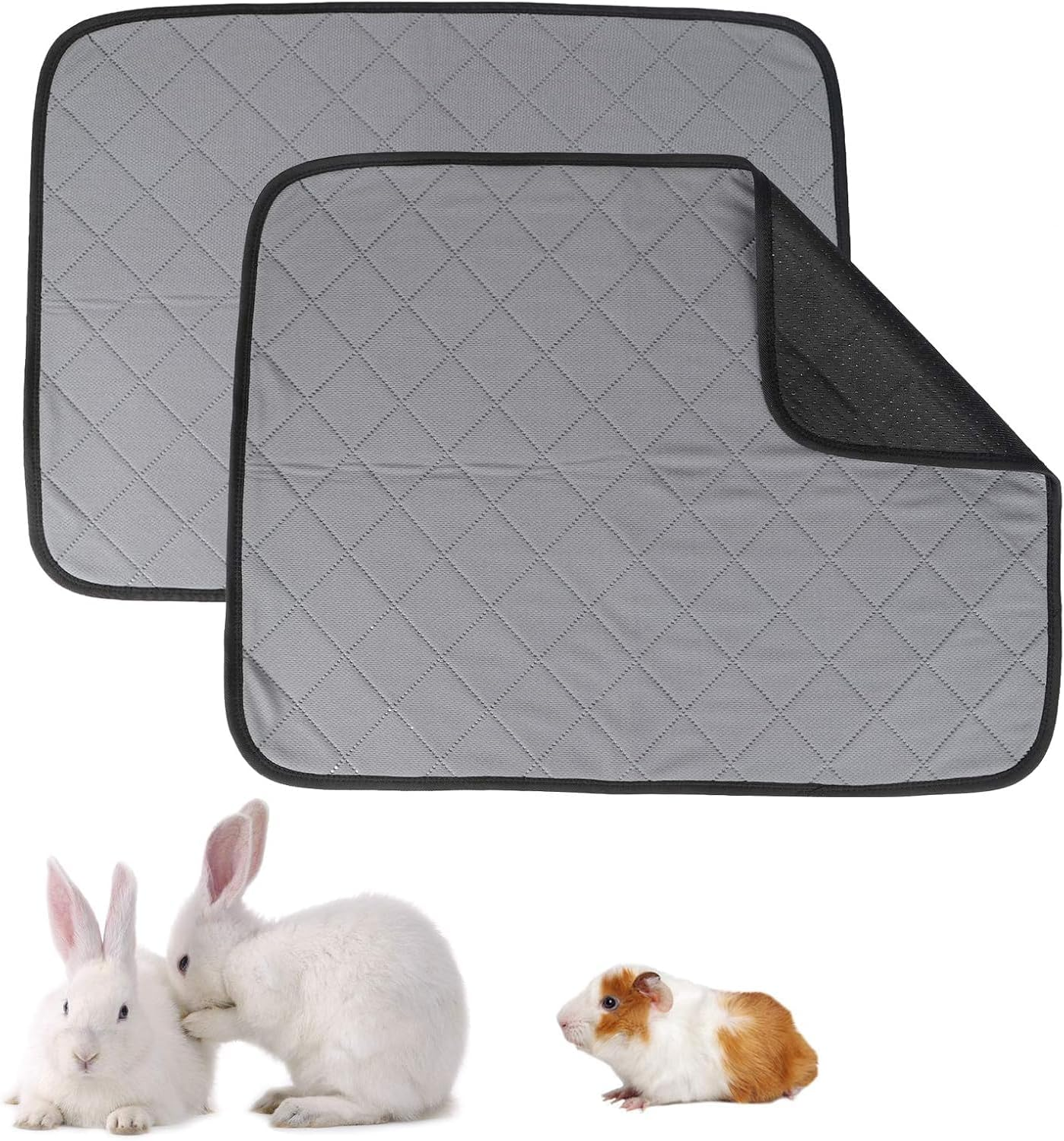 Cozioz Washable Waterproof Guinea Pig Cage Mat &ndash; Absorbent Cover for Small Animals, Dwarf Rabbits (Pack of 2, 60X45Cm) image number 5