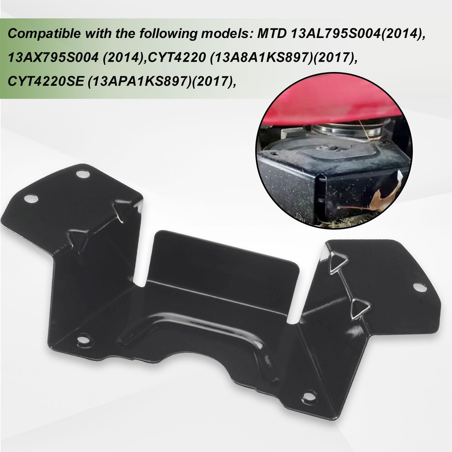 2 Pack 783-08510A-0637 Black Deck Belt Cover Compatible with 34/42 CRZT Husky, MTD, Troy-Bilt, Craftsman Lawn Mower image number 1