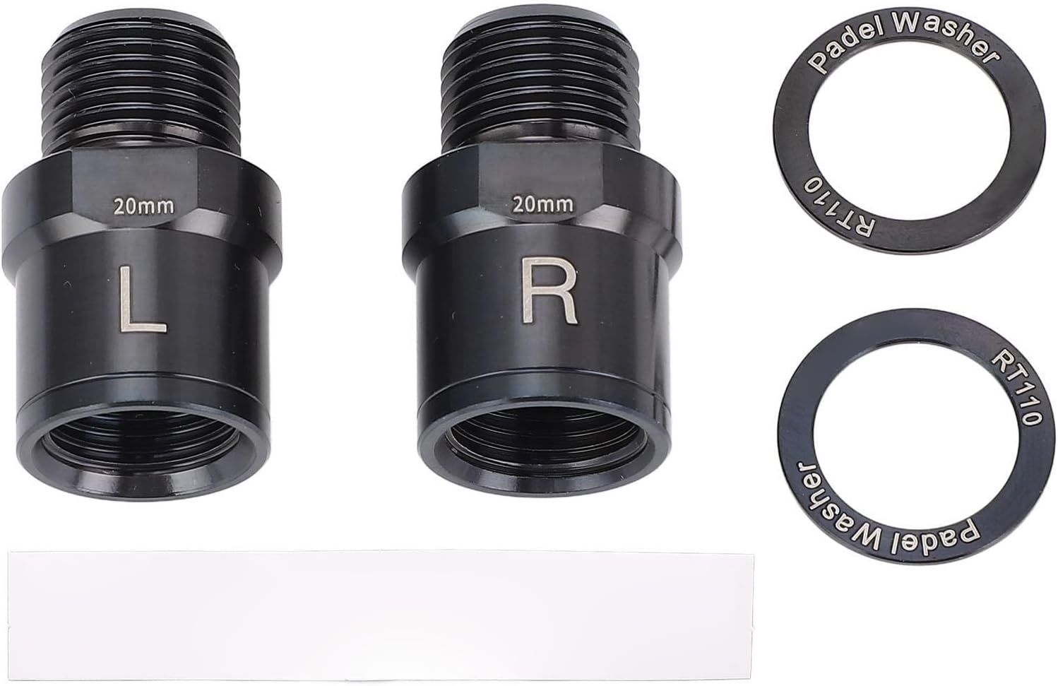 Jiawu Bike Pedal Extenders, 1 Pair Ti Alloy Bike Extended Pedal Spacer with Washers, Fits Most of 9/16" Threaded Pedals Bike, Extended 0.79Inch / 20Mm for Mountain Bike Road Bike image number 6