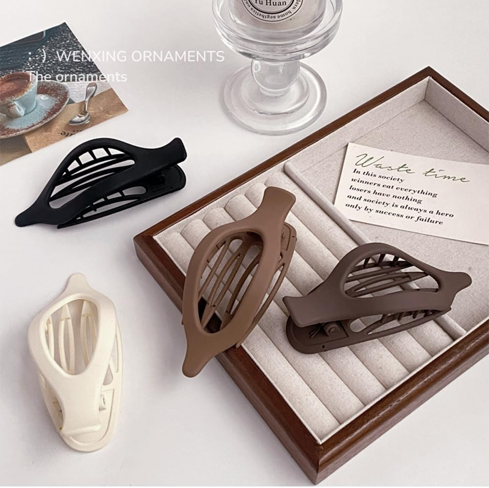 XFSRG Pack of 8 Flat Hair Clips, Oval Hair Clips, Strong Grip Duckbill Clips for Thin, Thick Hair, Simple Hair Accessories for Women (Multicoloured 2) image number 3