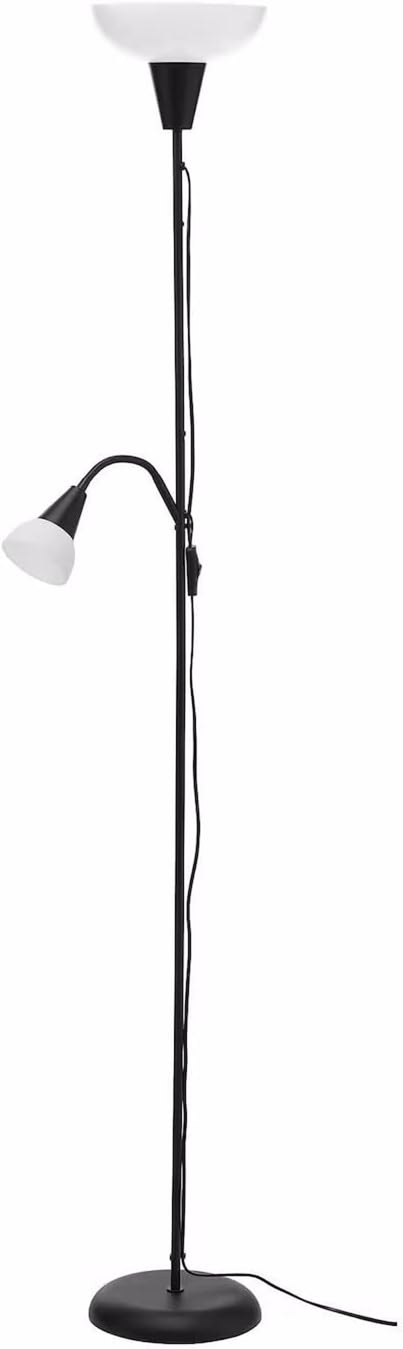 IKEA NOT Floor Uplight Dual Lamp Double Twin Lights Uplighter - Black image number 1