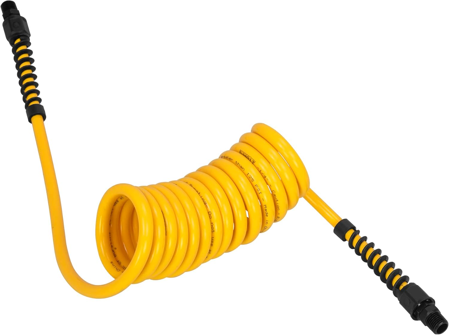 1/4" X 10 Ft Polyurethane Recoil Hose with 1/4" Fittings & Bend Restrictors image number 2