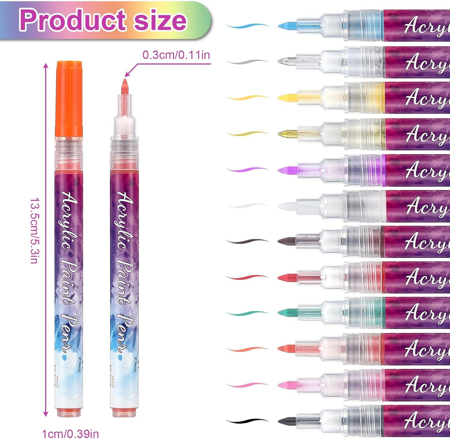 12 Colours Nail Art Pen 3D Nail Art Pen Set, Beauty, Jewellery, Manicure Tools, Graffiti Dotting Pen, Drawing, Painting, Liner, Nail Art Pen DIY Line Nail Art Graffiti image number 4