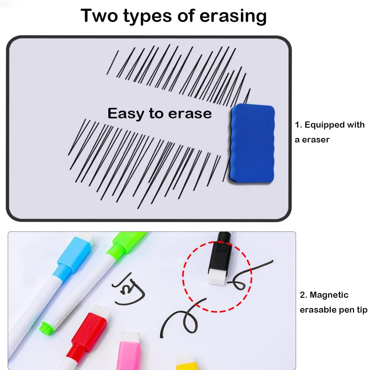 Mini Magnetic Whiteboard, 21 X 30 Cm Small Whiteboard, A4 Desktop Dry Erase Board, Portable Double-Sided Dry Erase Board for Office,School & Home image number 6