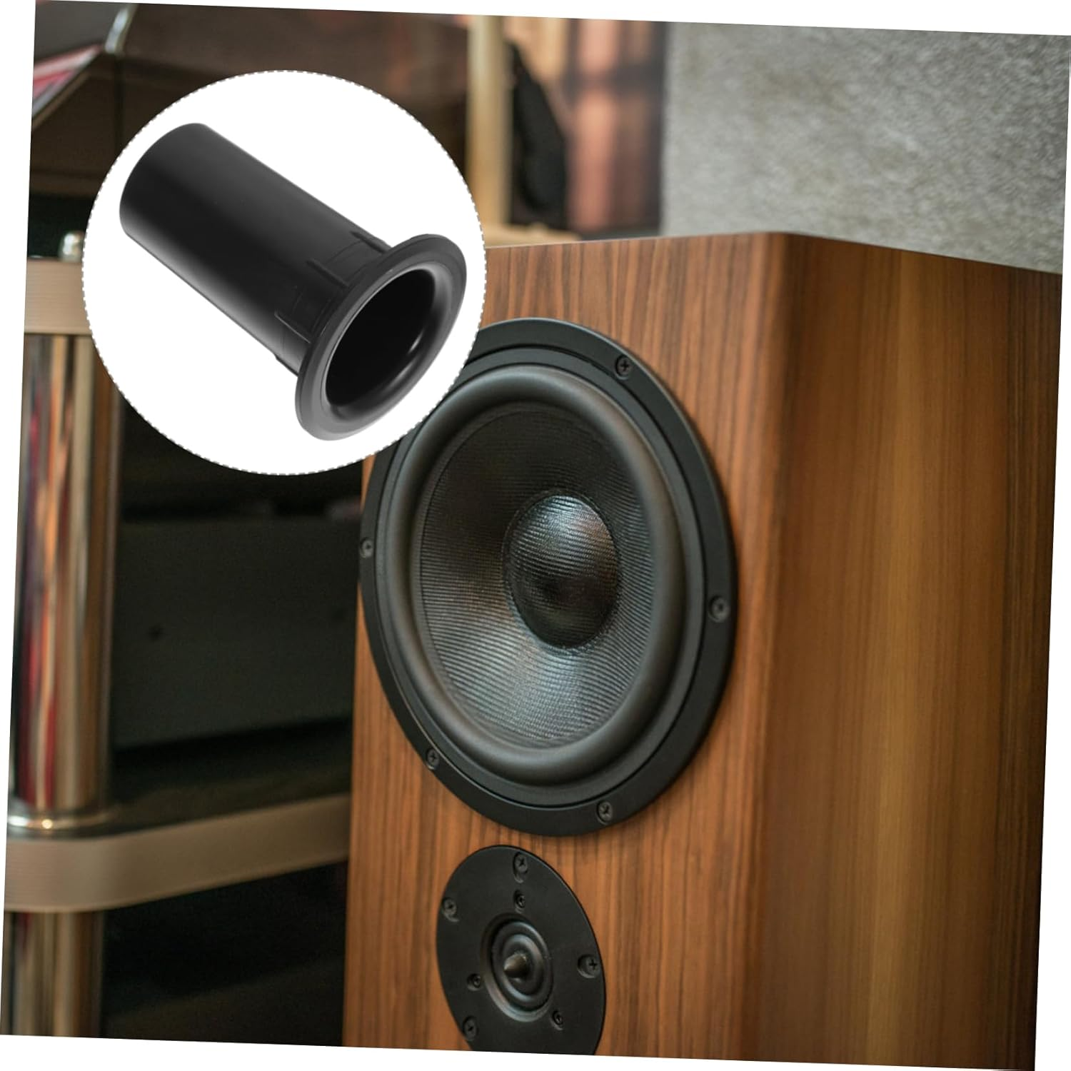 SEWACC 12Pcs Replacement Subwoofer Port Tube Plastic Bass Reflex Speaker Accessory for Audio Punching Bag Speaker Air Outlet image number 3