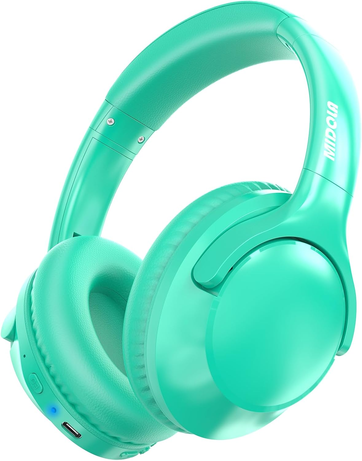 MIDOLA Bluetooth Headphones over Ear 68H Playtime 6 EQ Wireless Headset with Microphone Hifi Stereo Foldable Lightweight Deep Bass for Travel Home Office Cellphone Red