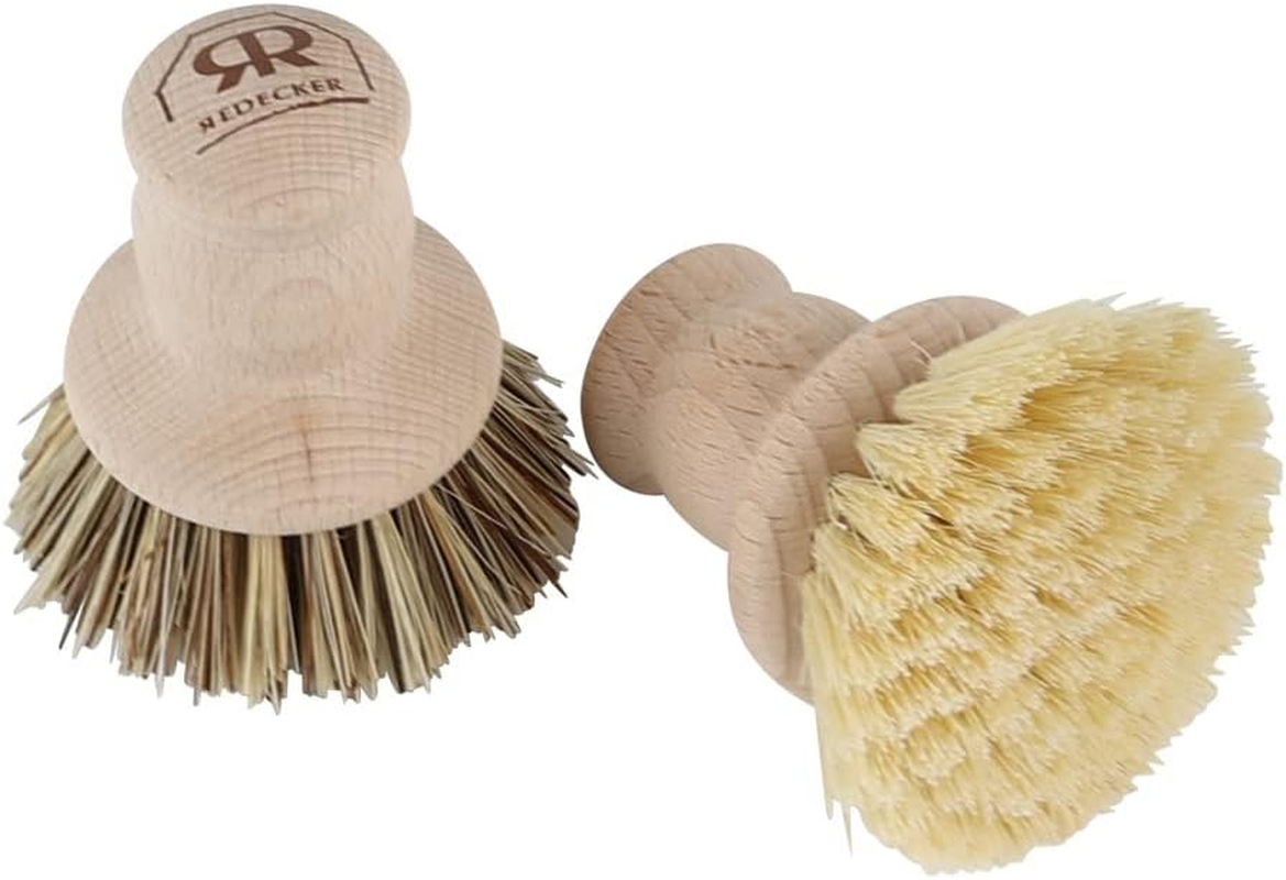 Redecker Wood Kitchen Brush Hard Plant Fiber Mix Brown image number 2