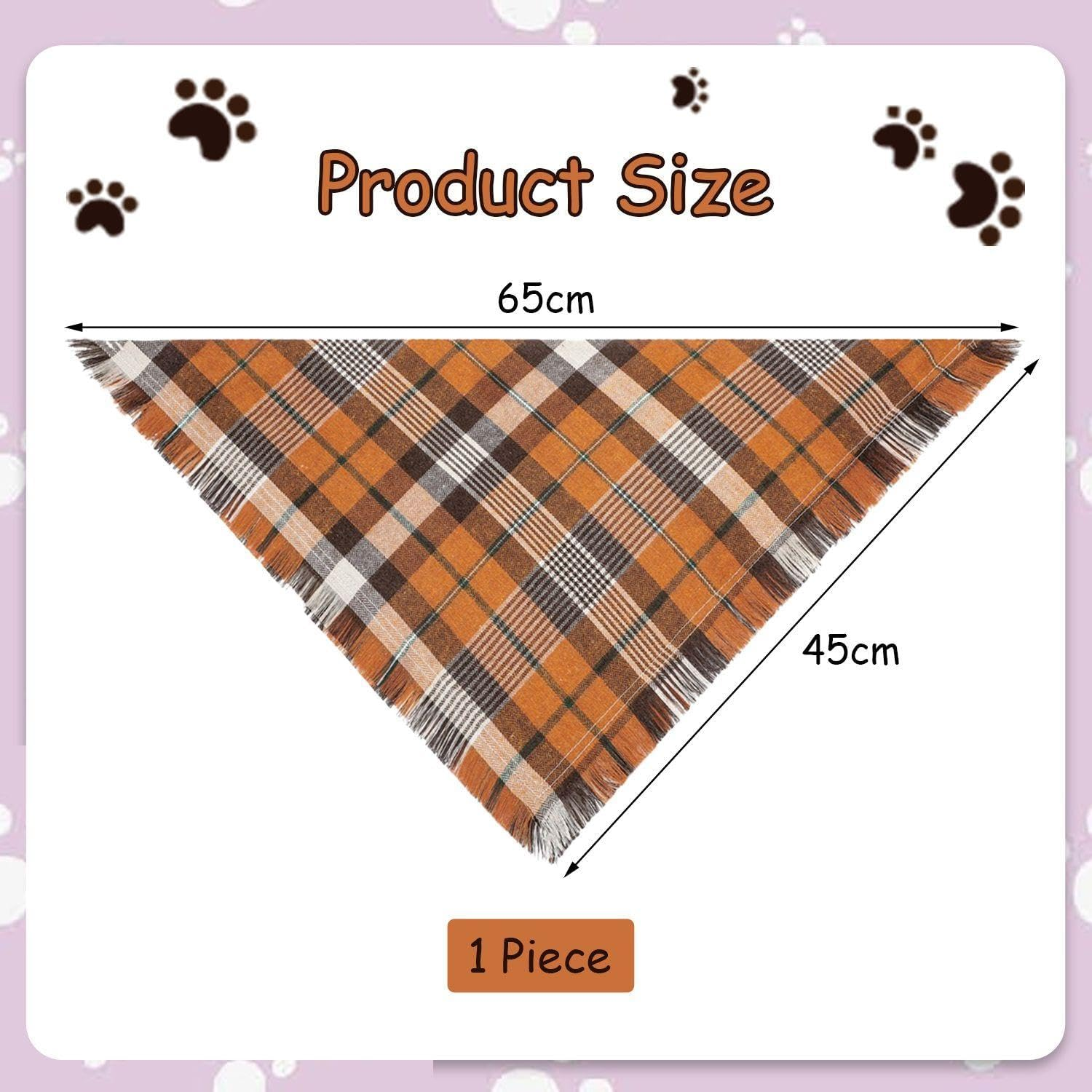 GTYHH 1PC Pet Scarf Puppy Plaid Pet Scarf Personalized Dog Scarf Warm Dog Scarf image number 2