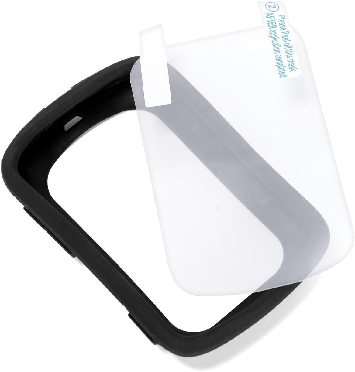 Black Silicone Protective Case for Bicycle Code Meter GPS with Lanyard+Protective Film+Lamination Kit Compatible with IGPSPORT BSC200/300 image number 3