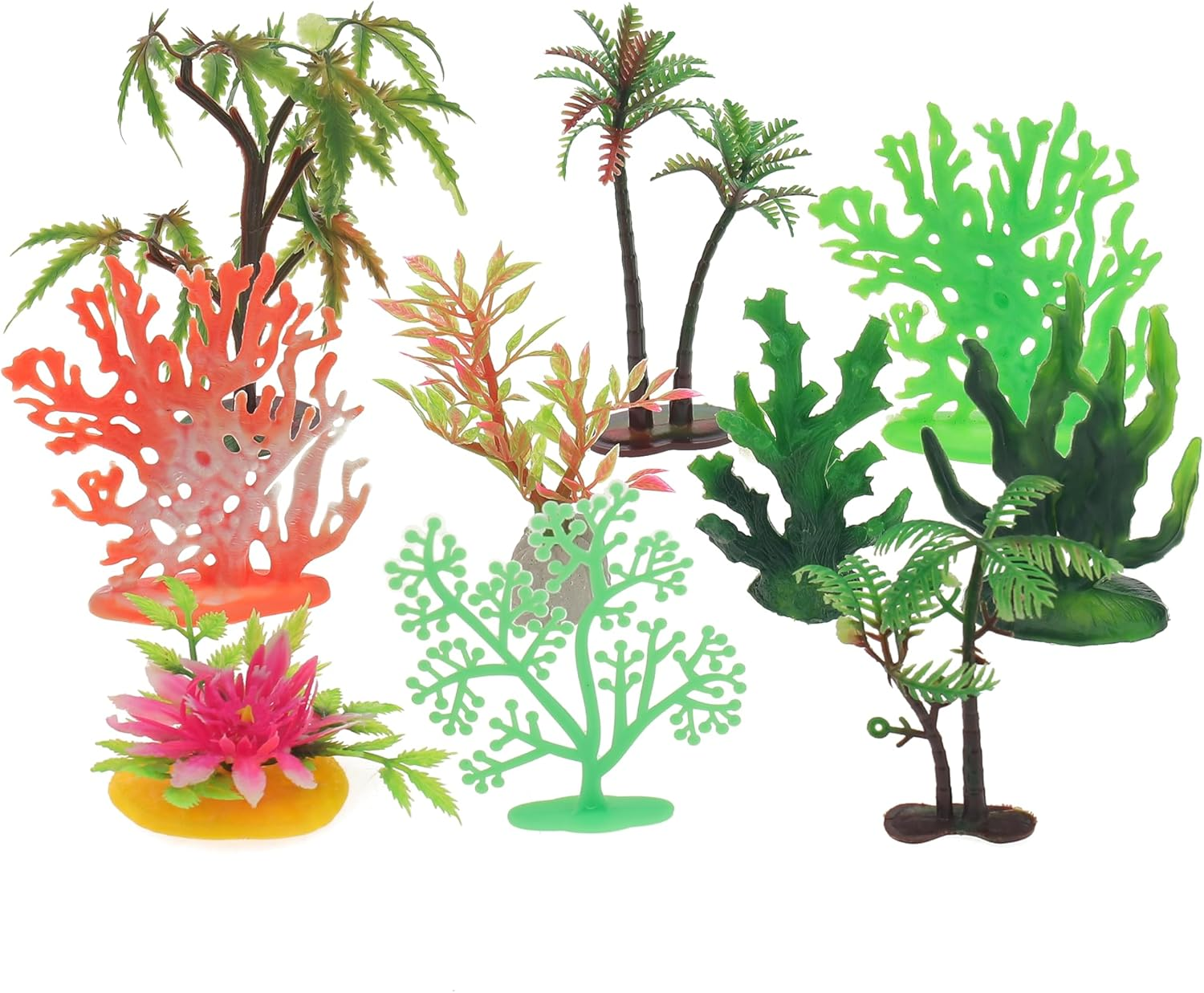 10Pcs Miniature Coconut Palm Tree Model Artificial Greenery Plant Decoration DIY Train Railway Building Diorama Sandbox Cake Topper Landscape