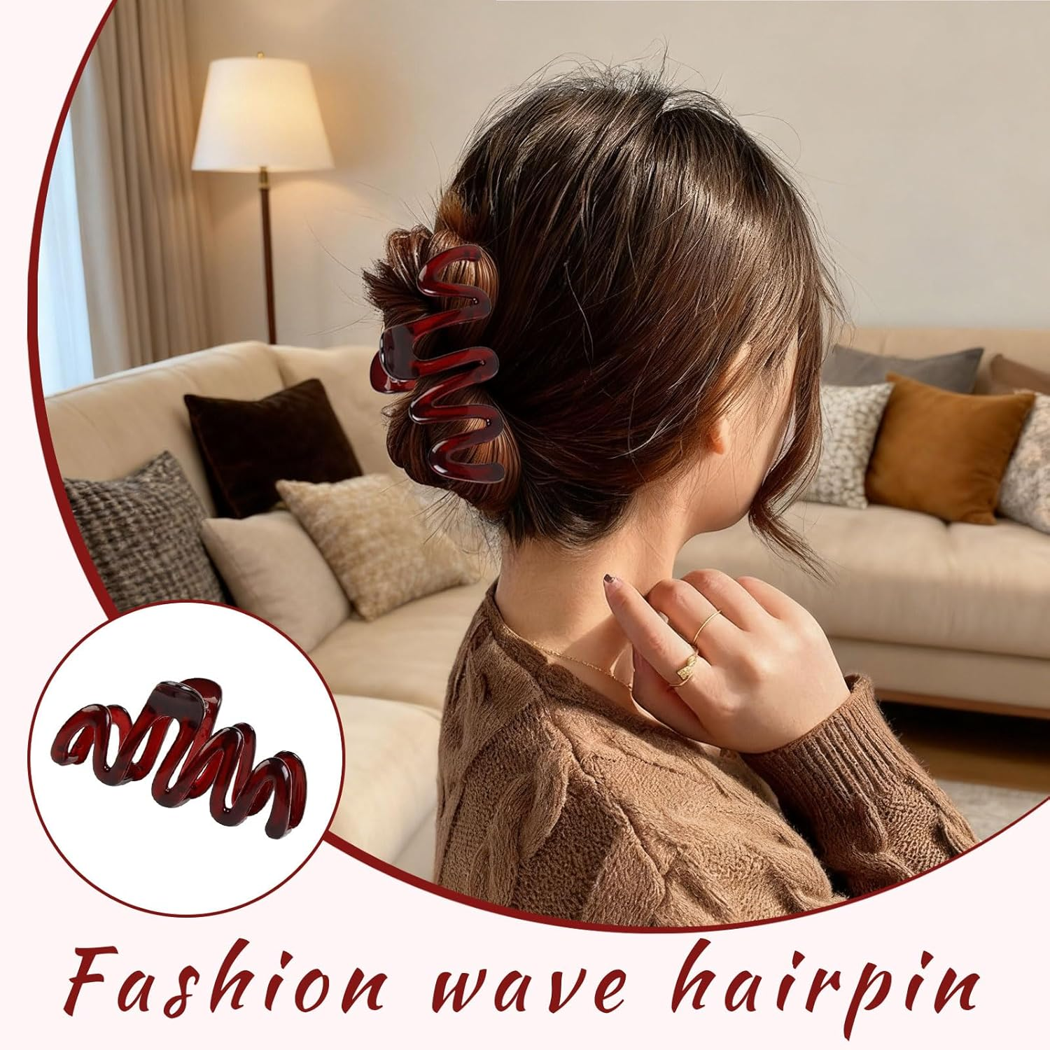 Xanthelle Women'S Hair Clips, Pack of 4 Large Hair Clips, Claw Clip for Thick Hair, Duck Beak Hair Clip, Non-Slip Hair Clip, Large for Women image number 4