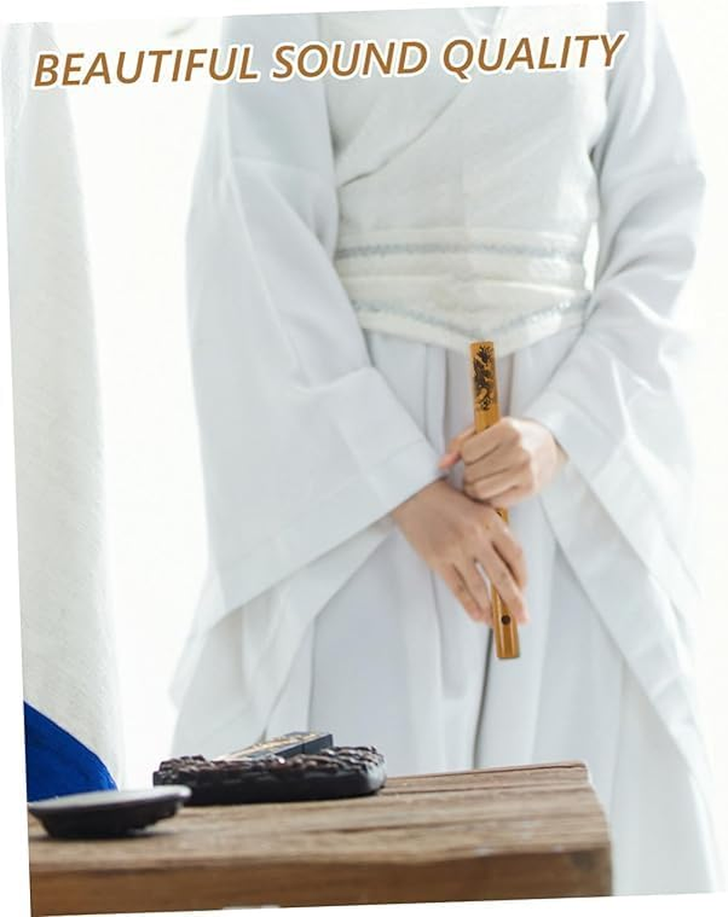 1Pcs Lightweight Chinese Bamboo Vertical Flute Clarinet - Traditional Musical Instrument for Beginners, Suitable for Concerts, Practice & Leisure with Melodious Sound image number 4