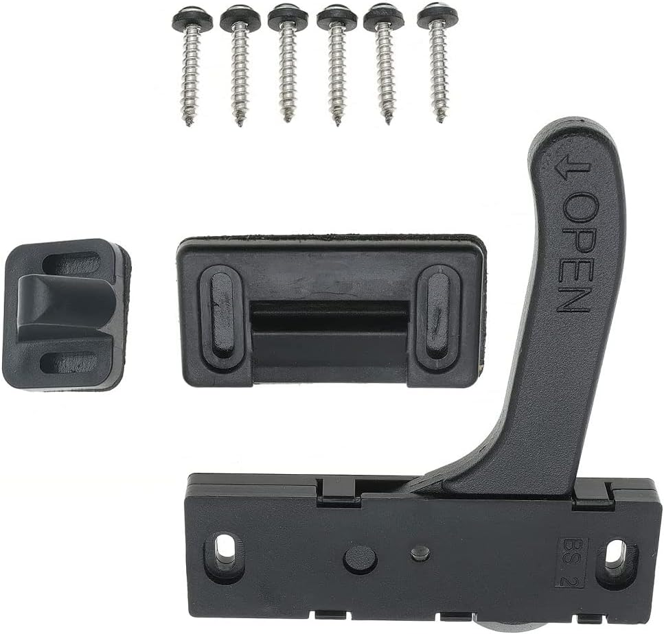 Baceyong Front Door Lock Zinc Alloy Right Handle Set for Motorhome Travel Trailer Caravan Screen Lock Replacement Parts Black